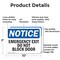 Signmission Exit Sign, Aluminum, 10 in W, 7 in H, Emergency Exit Do Not Block Door OS-2PACK-NS-A-710-L-11804 - alternate 7